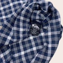 Load image into Gallery viewer, Quiksilver Checked Embroidered Pocket Logo Short Sleeved Shirt - L