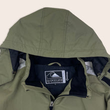 Load image into Gallery viewer, Quicksilver X Series Embroidered Spell Out Three Tone Waterproof Ski Hooded Parka Jacket - M