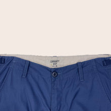 Load image into Gallery viewer, Carhartt WIP Aviation Oxford Blue Cargo Pant Bottoms - 30” x 32”