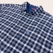 Load image into Gallery viewer, Quiksilver Checked Embroidered Pocket Logo Short Sleeved Shirt - L