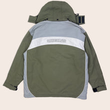 Load image into Gallery viewer, Quicksilver X Series Embroidered Spell Out Three Tone Waterproof Ski Hooded Parka Jacket - M
