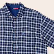 Load image into Gallery viewer, Quiksilver Checked Embroidered Pocket Logo Short Sleeved Shirt - L