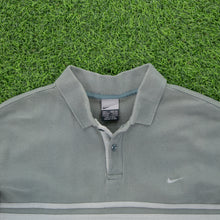 Load image into Gallery viewer, (2001) Nike Small Swoosh Embroidered Chest Stripe Short Sleeve Sage Green Polo Shirt - L
