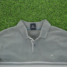 Load image into Gallery viewer, (2001) Nike Small Swoosh Embroidered Chest Stripe Short Sleeve Sage Green Polo Shirt - L