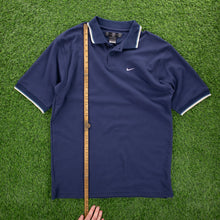 Load image into Gallery viewer, (2001) Nike Golf Dri-Fit Small Swoosh Embroidered Short Sleeve Navy Polo Shirt - XL