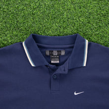 Load image into Gallery viewer, (2001) Nike Golf Dri-Fit Small Swoosh Embroidered Short Sleeve Navy Polo Shirt - XL