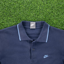 Load image into Gallery viewer, (2008) Nike Small Swoosh Embroidered Short Sleeve Navy Polo Shirt - M/L