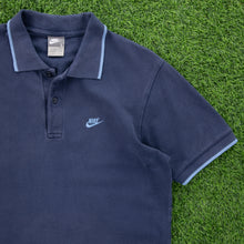 Load image into Gallery viewer, (2008) Nike Small Swoosh Embroidered Short Sleeve Navy Polo Shirt - M/L