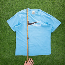 Load image into Gallery viewer, (2009) Nike Swoosh Just Do It Spell Out Graphic Light Blue T-Shirt - XL