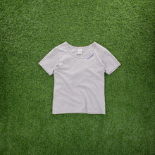 Load image into Gallery viewer, (2004) Women’s Adidas Spell Out 3 Double Sided Graphic Grey Baby Tee Top - M (10)