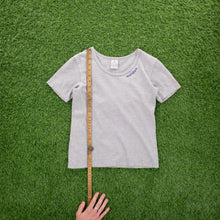 Load image into Gallery viewer, (2004) Women’s Adidas Spell Out 3 Double Sided Graphic Grey Baby Tee Top - M (10)