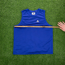 Load image into Gallery viewer, Adidas Basketball Embroidered Triangle Logo Blue Jersey Vest - L