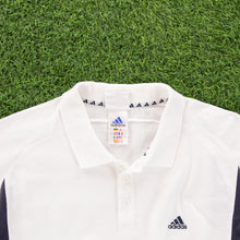 Load image into Gallery viewer, (2002) Adidas 3-Stripe Embroidered White Short Sleeve Polo Shirt - XL