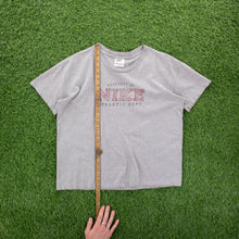 Load image into Gallery viewer, Women’s Nike Athletic Dept Spell Out Graphic Grey T-Shirt - L (12-14)