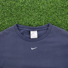 Load image into Gallery viewer, (2000) Nike Small Centre Swoosh Embroidered Navy Long Sleeve T-Shirt - L
