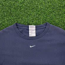 Load image into Gallery viewer, (2000) Nike Small Centre Swoosh Embroidered Navy Long Sleeve T-Shirt - L