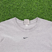 Load image into Gallery viewer, (2000) Nike Small Centre Swoosh Embroidered Grey Long Sleeve T-Shirt - L