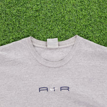 Load image into Gallery viewer, (2001) Nike Air Centre Swoosh Spell Out Embroidered Navy Long Sleeve T-Shirt - XL