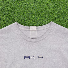 Load image into Gallery viewer, (2001) Nike Air Centre Swoosh Spell Out Embroidered Navy Long Sleeve T-Shirt - XL