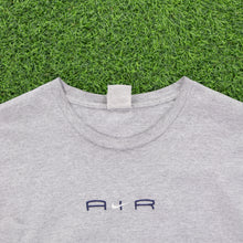 Load image into Gallery viewer, (2001) Nike Air Centre Swoosh Spell Out Embroidered Navy Long Sleeve T-Shirt - XL