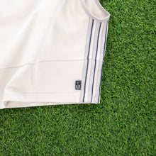 Load image into Gallery viewer, (1999) Women’s Adidas ClimaLite 3-Stripe Embroidered Off White Racer Vest Tank Crop Sports Top - M (8-10)