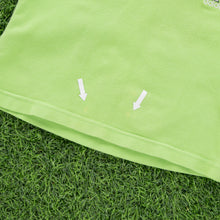 Load image into Gallery viewer, (1999) Women’s Adidas 3-Stripe Embroidered Lime Green V-Neck Baby Crop Top - M (8-10)