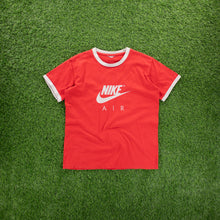 Load image into Gallery viewer, Women’s Nike Air Spell Out Graphic Red Ringer Top - L (12-14)