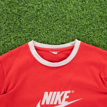 Load image into Gallery viewer, Women’s Nike Air Spell Out Graphic Red Ringer Top - L (12-14)