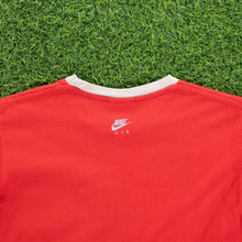Load image into Gallery viewer, Women’s Nike Air Spell Out Graphic Red Ringer Top - L (12-14)