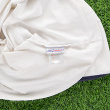 Load image into Gallery viewer, Women’s Reebok 1885 Spell Out Graphic Embroidered Star Polka Dot Ringer White Baby Tee Top - M (10-12)