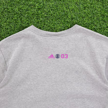 Load image into Gallery viewer, Women’s Adidas 03 Worldwide Classic The Brand With Three Stripes Graphic Grey T-Shirt - M (12)