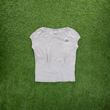 Load image into Gallery viewer, Women’s Nike Small Swoosh Embroiderd Chest Logo V-Neck Cap Sleeve Top - L (12-14)