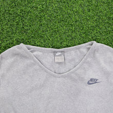 Load image into Gallery viewer, Women’s Nike Small Swoosh Embroiderd Chest Logo V-Neck Cap Sleeve Top - L (12-14)
