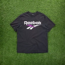 Load image into Gallery viewer, Reebok Large Logo Spell Out Graphic Heavyweight Black T-Shirt - L