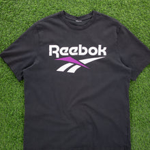 Load image into Gallery viewer, Reebok Large Logo Spell Out Graphic Heavyweight Black T-Shirt - L