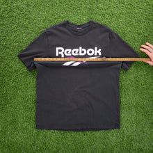 Load image into Gallery viewer, Reebok Large Logo Spell Out Graphic Heavyweight Black T-Shirt - L
