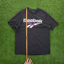 Load image into Gallery viewer, Reebok Large Logo Spell Out Graphic Heavyweight Black T-Shirt - L