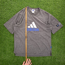 Load image into Gallery viewer, (2002) Adidas Corporate Logo Line Large Debossed Logo Graphic T-Shirt - XL