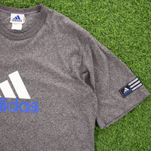 Load image into Gallery viewer, (2002) Adidas Corporate Logo Line Large Debossed Logo Graphic T-Shirt - XL