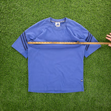 Load image into Gallery viewer, (2000) Adidas 3-Stripe Embroidered Logo Blue T-Shirt - M