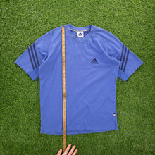Load image into Gallery viewer, (2000) Adidas 3-Stripe Embroidered Logo Blue T-Shirt - M