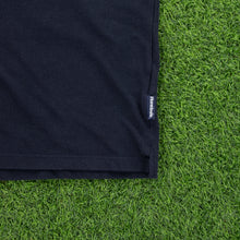 Load image into Gallery viewer, (1998) Reebok Small Spell Out Embroidered Logo Heavyweight Textured Navy T-Shirt - XL