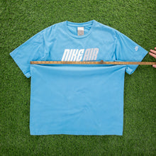 Load image into Gallery viewer, (2009) Nike Air Spell Out Graphic Embroidered Logo Light Blue T-Shirt - XL