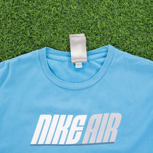 Load image into Gallery viewer, (2009) Nike Air Spell Out Graphic Embroidered Logo Light Blue T-Shirt - XL