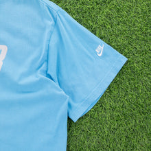 Load image into Gallery viewer, (2009) Nike Air Spell Out Graphic Embroidered Logo Light Blue T-Shirt - XL