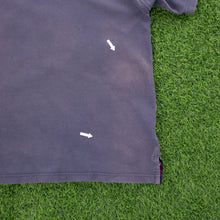 Load image into Gallery viewer, Reebok Athletic Dept Spell Out Embroidered Logo Textured Navy T-Shirt - XL