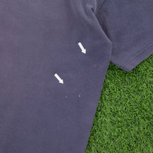 Load image into Gallery viewer, Reebok Athletic Dept Spell Out Embroidered Logo Textured Navy T-Shirt - XL