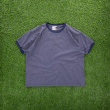 Load image into Gallery viewer, Puma Small Logo Graphic Navy Ringer T-Shirt - L