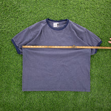 Load image into Gallery viewer, Puma Small Logo Graphic Navy Ringer T-Shirt - L