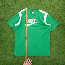 Load image into Gallery viewer, (2006) Nike SRP Large Swoosh Graphic Green V-Neck T-Shirt - L/XL